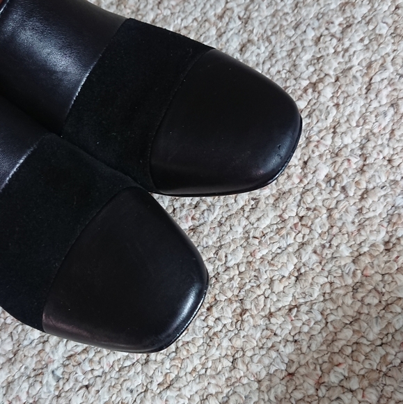 Rag & Bone Millie Suede & Leather Chunky Heel Mule In Black size 37 - Picture 7 of 15